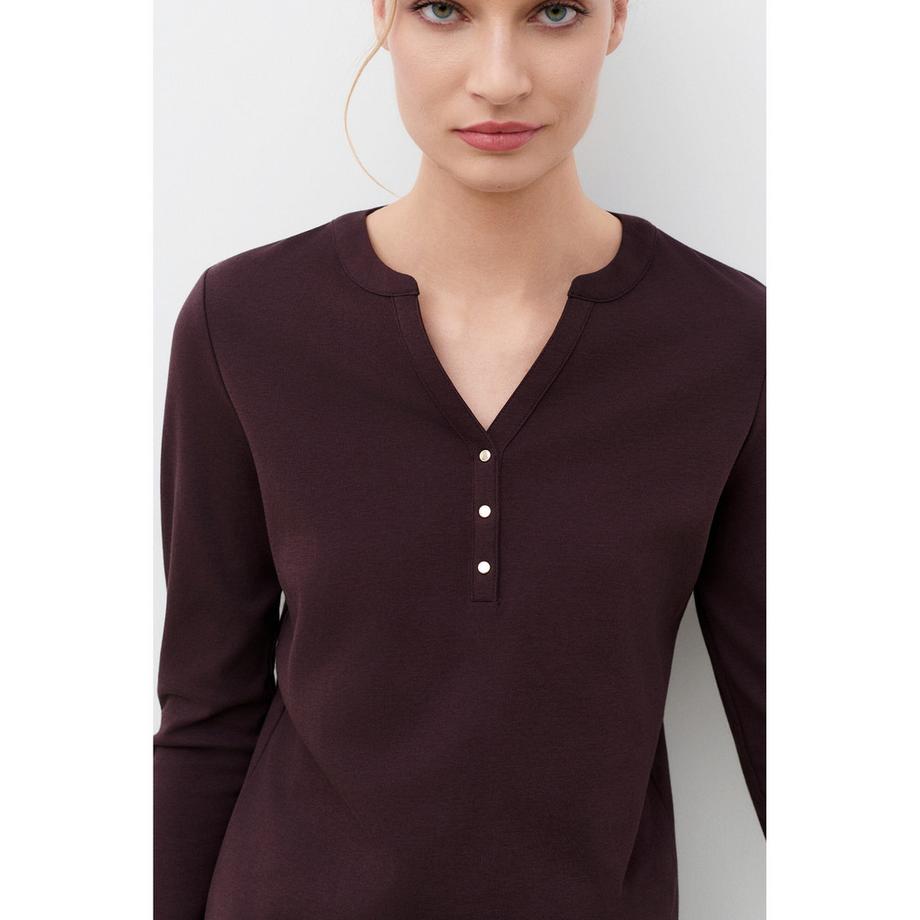 Caroll T-shirt à manches longues col Henley  