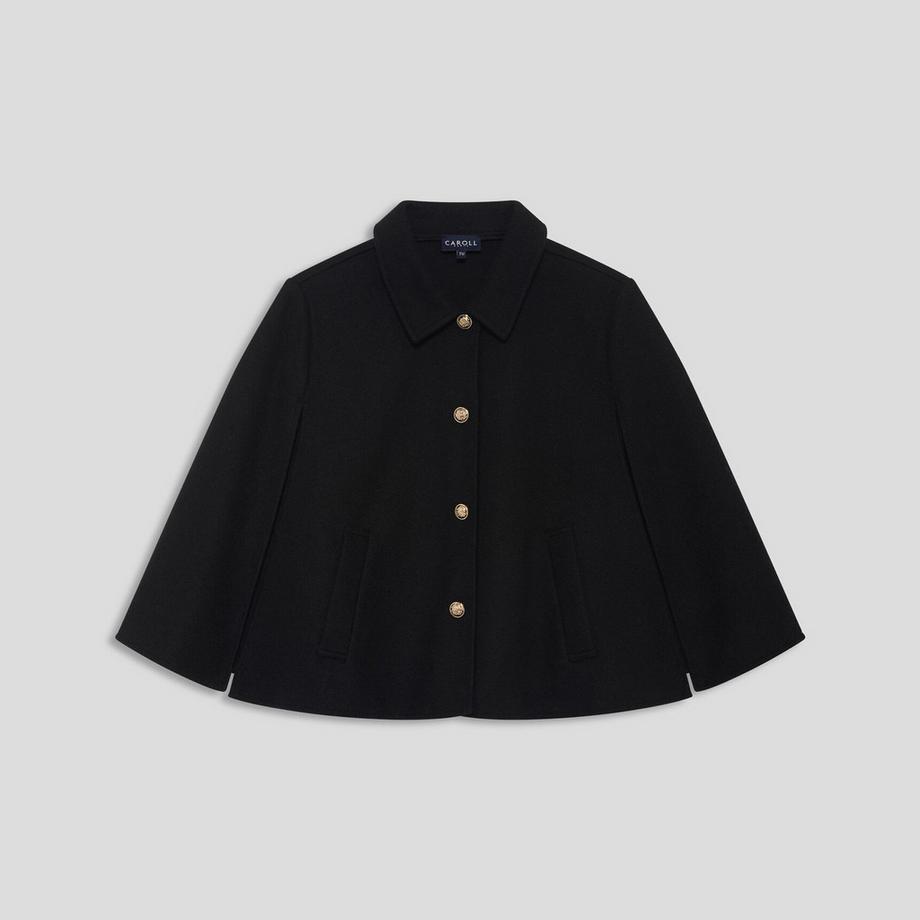 Caroll Poncho con collo e bottoni  