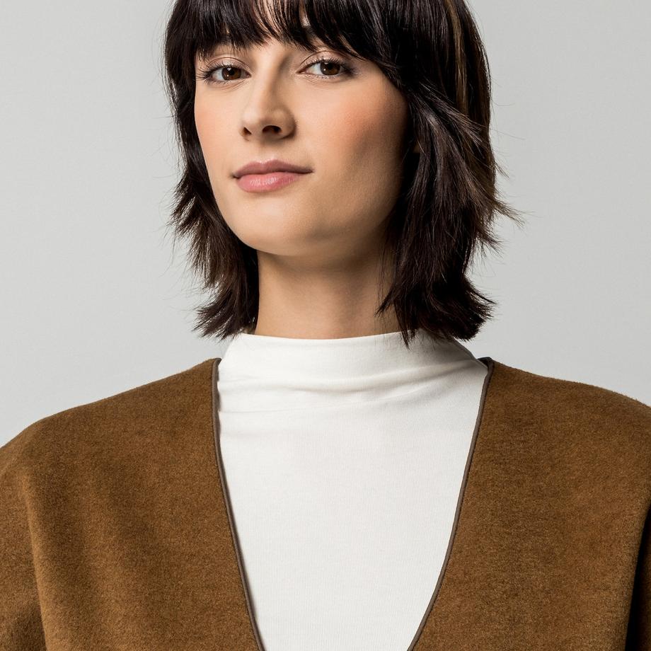 Caroll Poncho mit Gürtel  