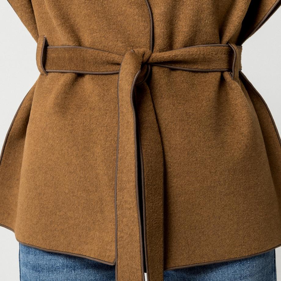 Caroll Poncho mit Gürtel  