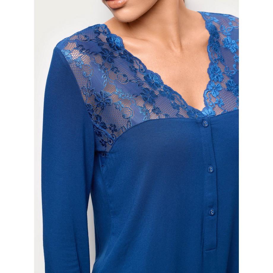 Yamamay Camicia da notte con bordo in pizzo  