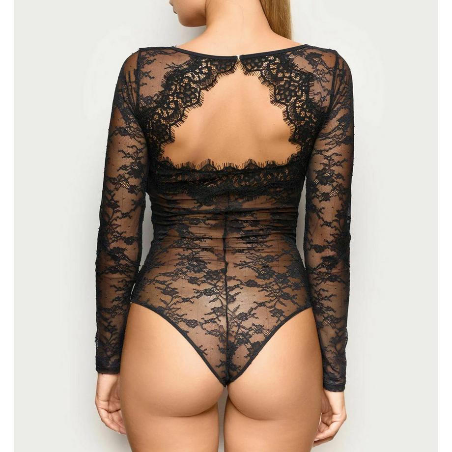 Yamamay Babydoll in pizzo con maniche lunghe  