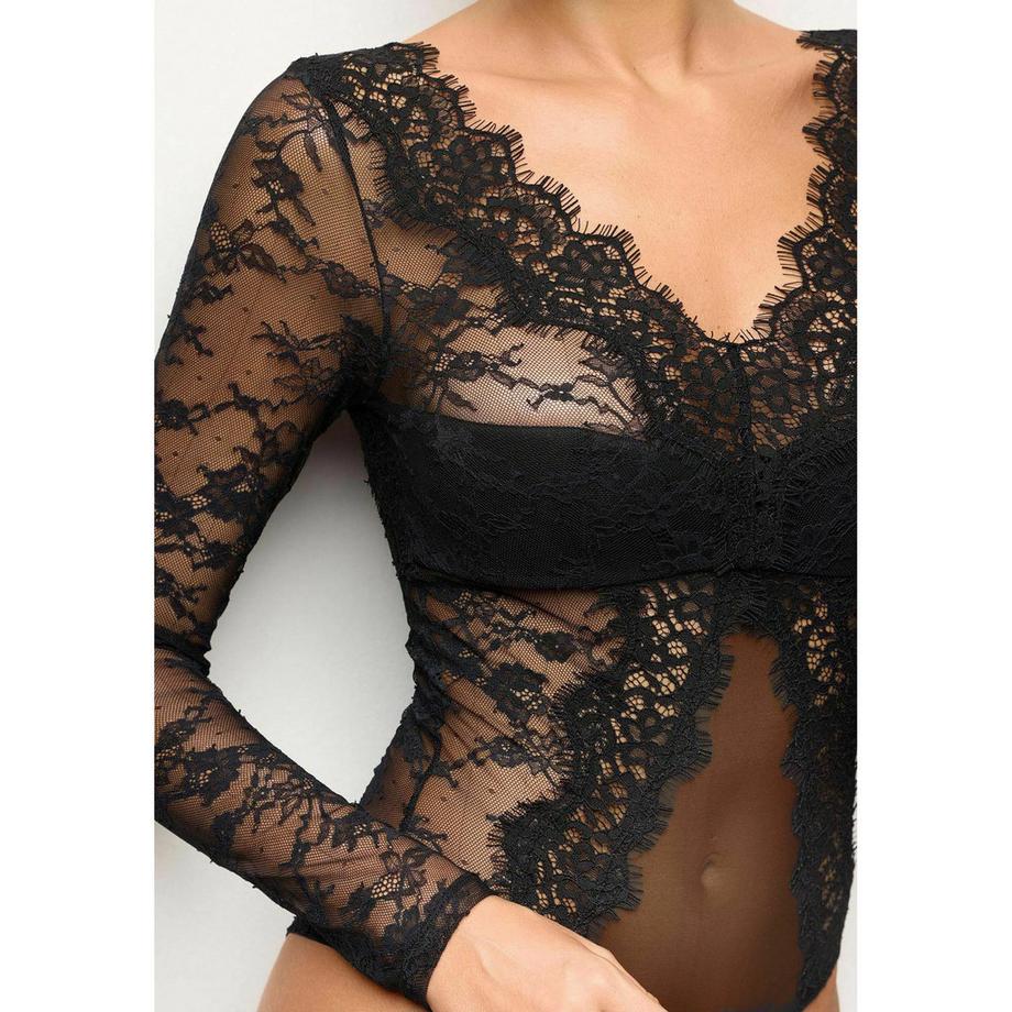 Yamamay Babydoll in pizzo con maniche lunghe  