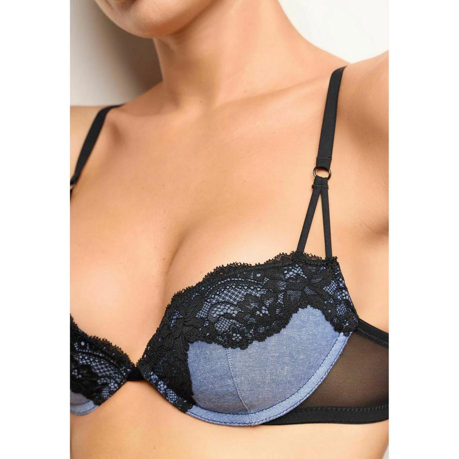 Yamamay Reggiseno push-up con bordo in pizzo  