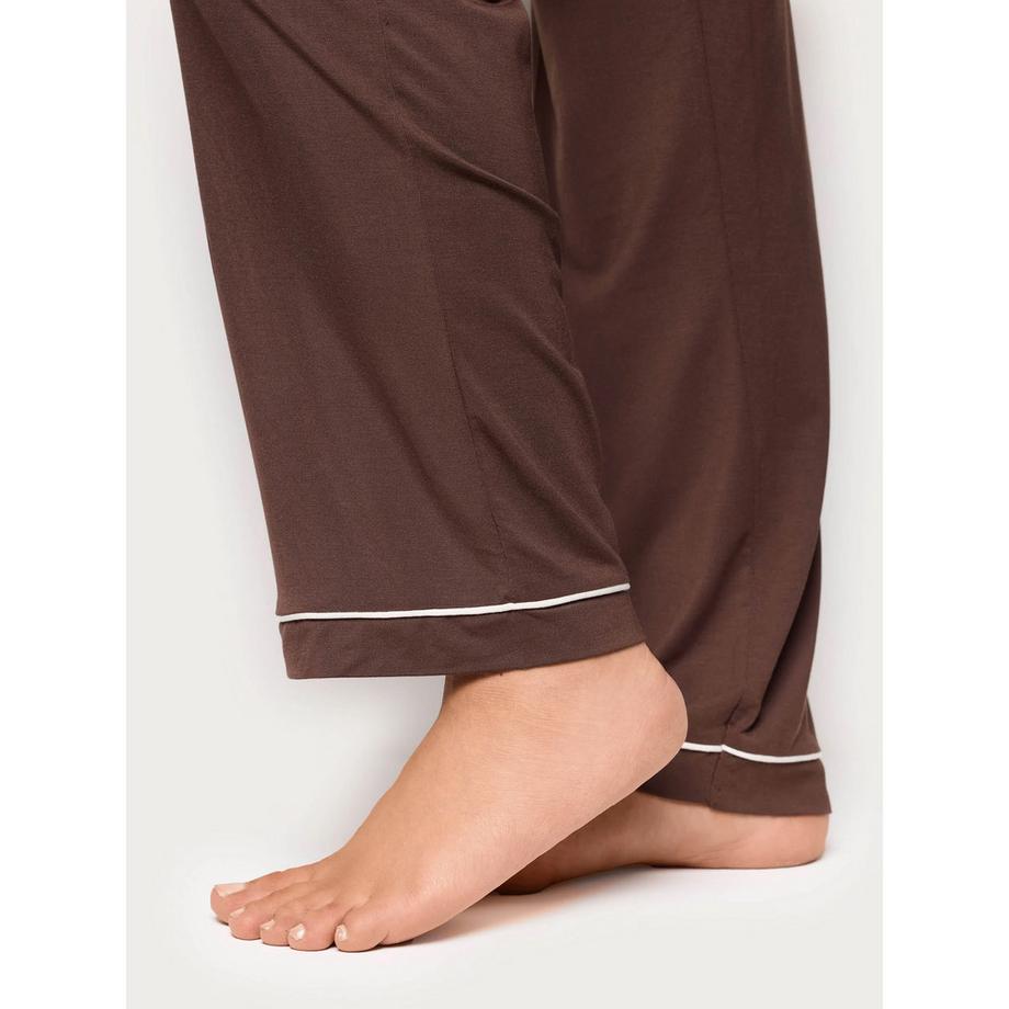 Yamamay Pantaloni da pigiama con vita elastica e bordini  