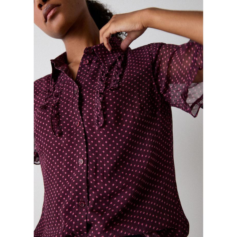 Whistles Polka Dot Kurzarmshirt  