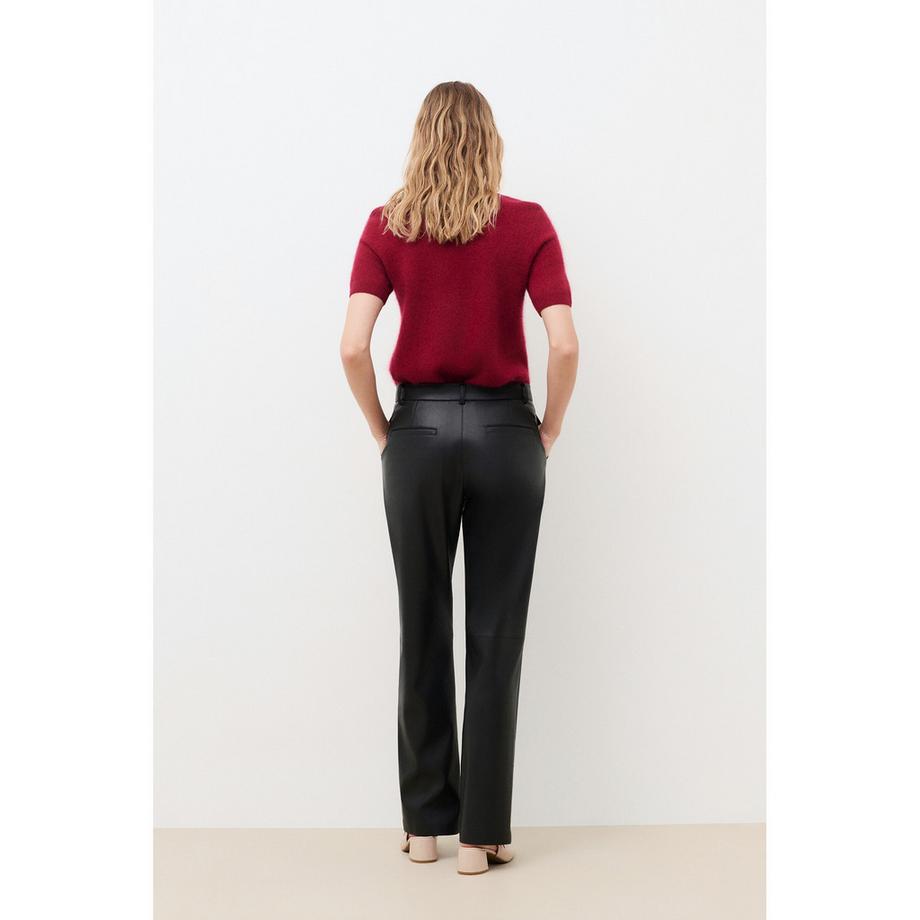 Caroll Pantalon Effet Cuir Jambe Droite  