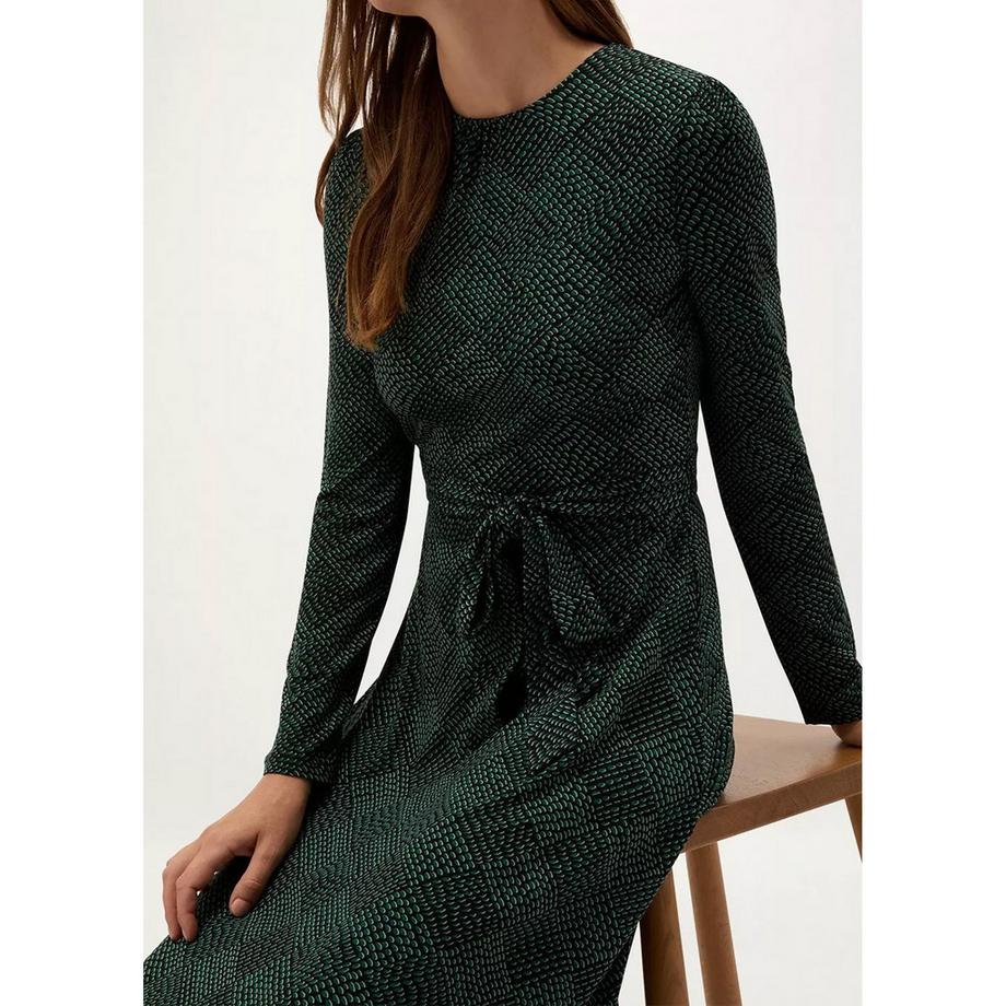 HOBBS Dakota Vestito Midi Maniche Lunghe  