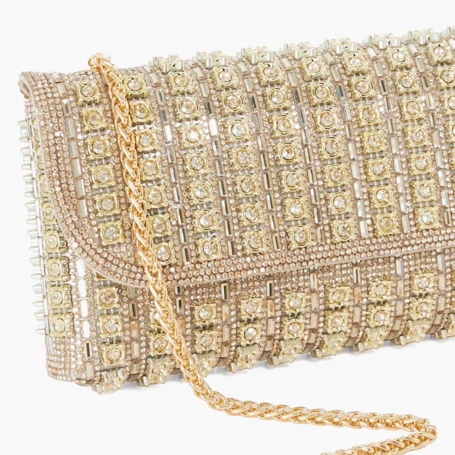Dune London Clutch perlée avec bandoulière chaîne  