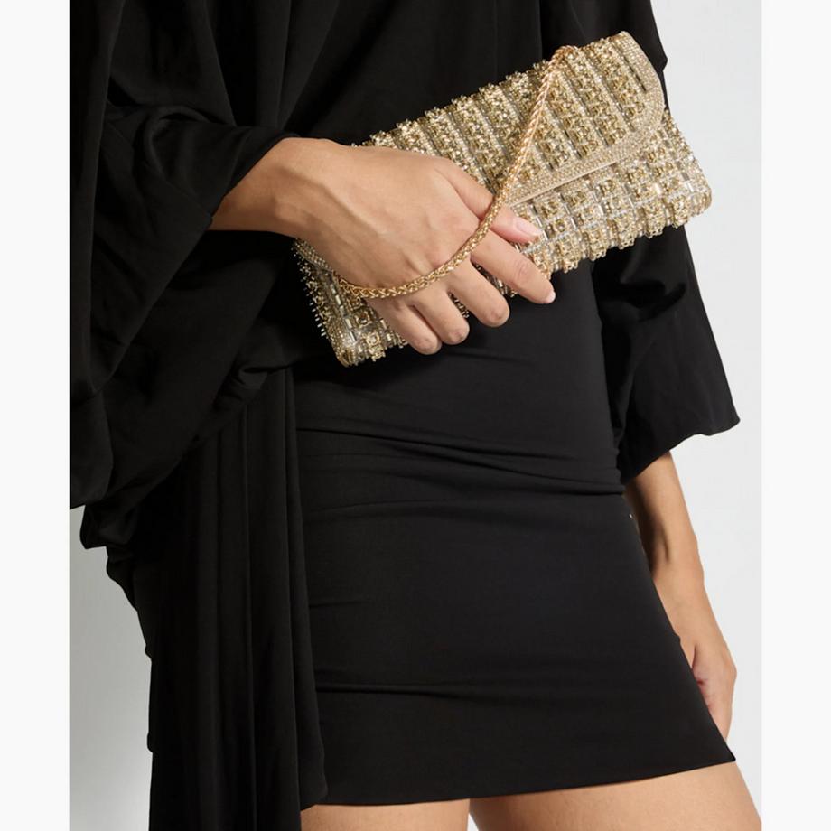 Dune London Clutch perlée avec bandoulière chaîne  