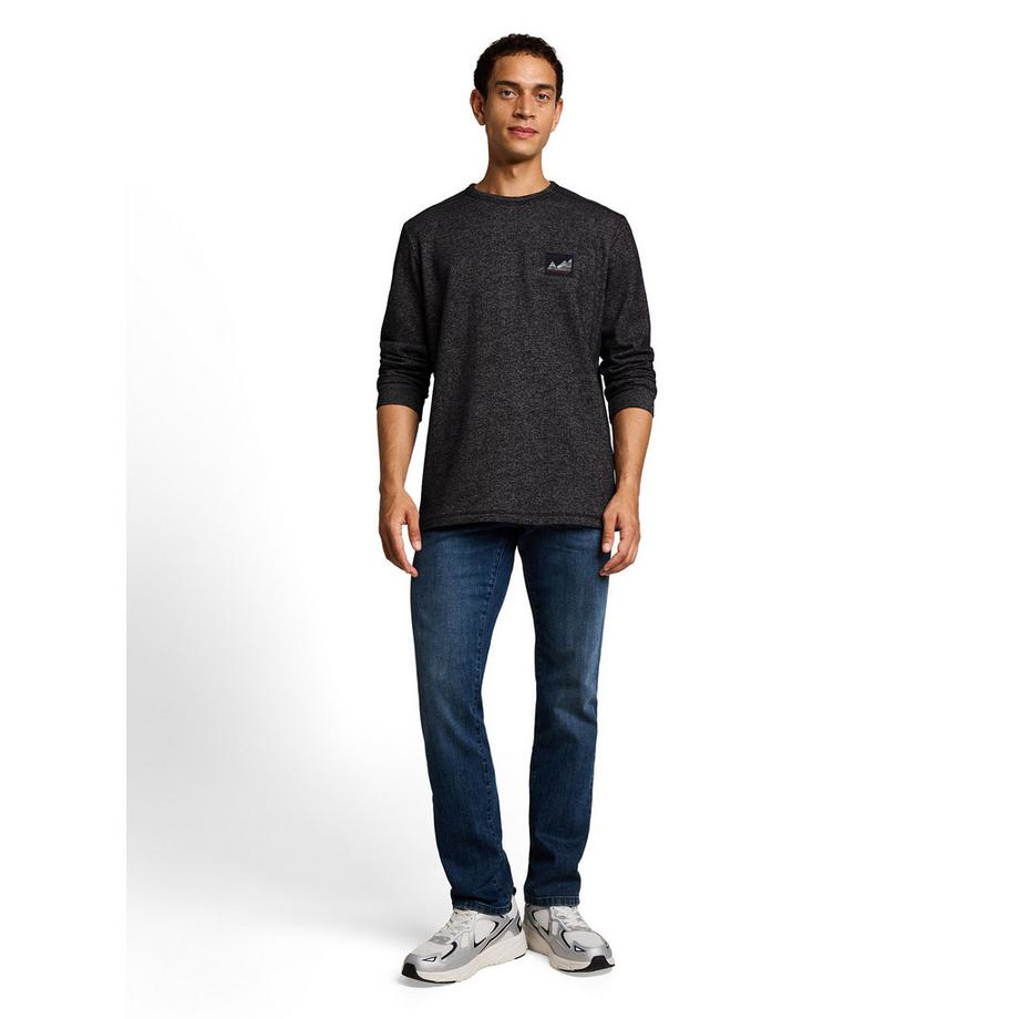 TOM TAILOR Langarm T-Shirt mit Berg Patch  