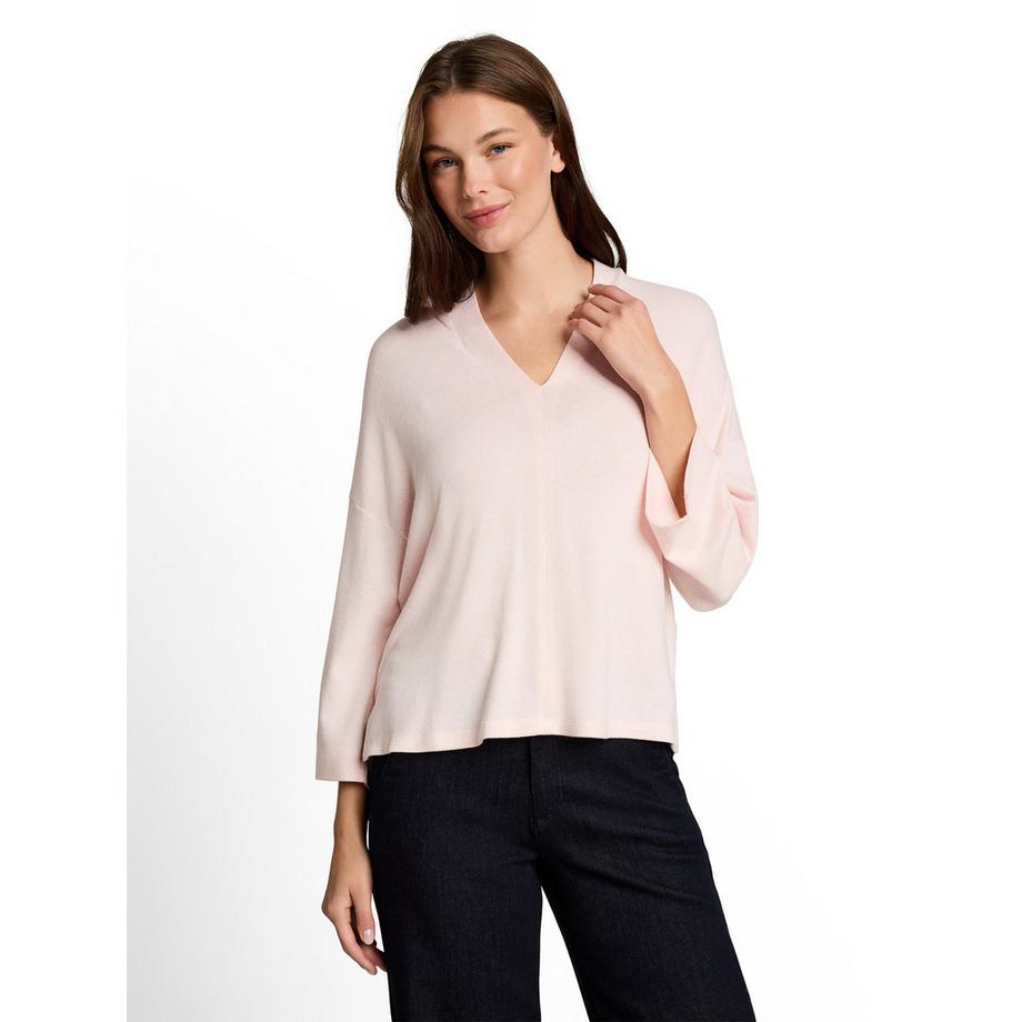 TOM TAILOR T-shirt a maniche lunghe collo a V  