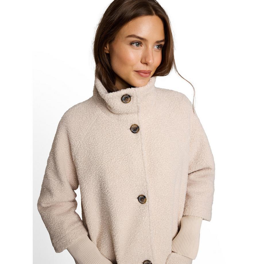 TOM TAILOR Teddy Mantel mit Stehkragen  
