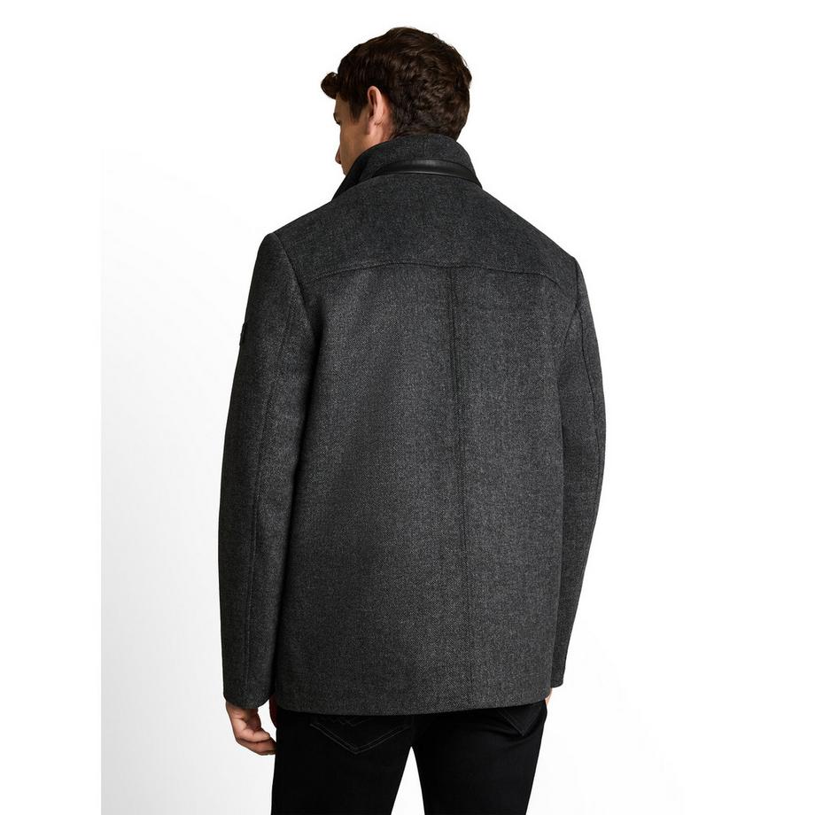 TOM TAILOR Veste en mélange de laine à col montant  