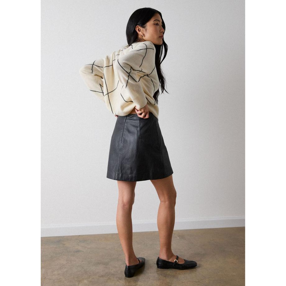 Whistles Leather A line Gonna  