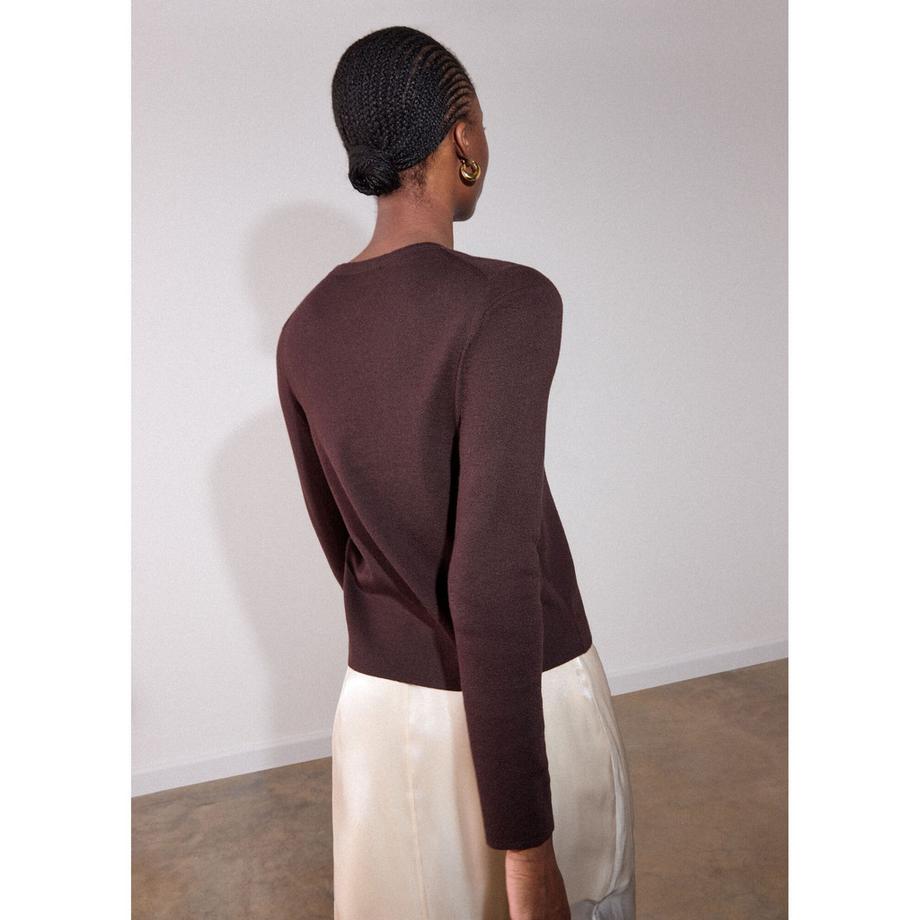 Whistles Crew Neck Scarf Cardigan  
