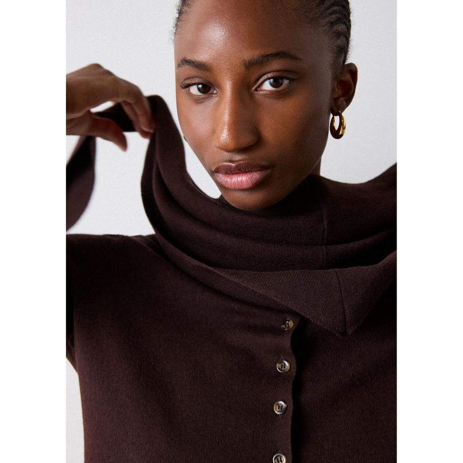 Whistles Crew Neck Scarf Cardigan  