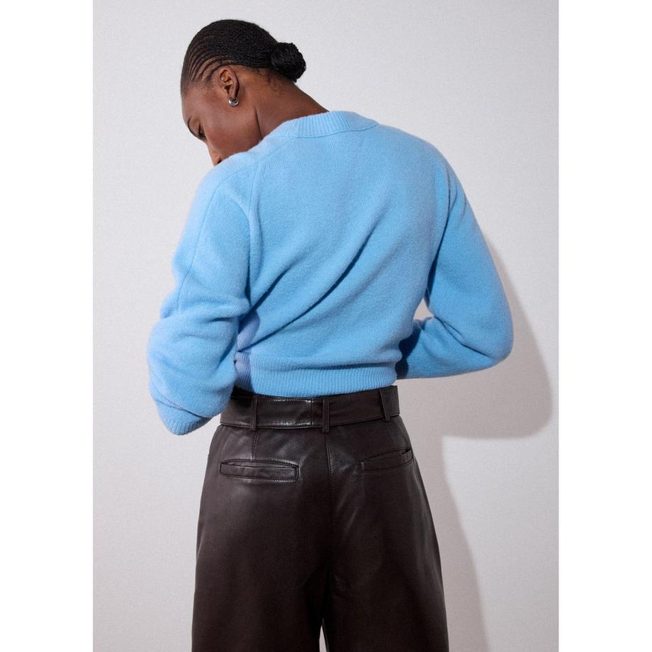 Whistles Wool Mix Curved Hem Pullover  