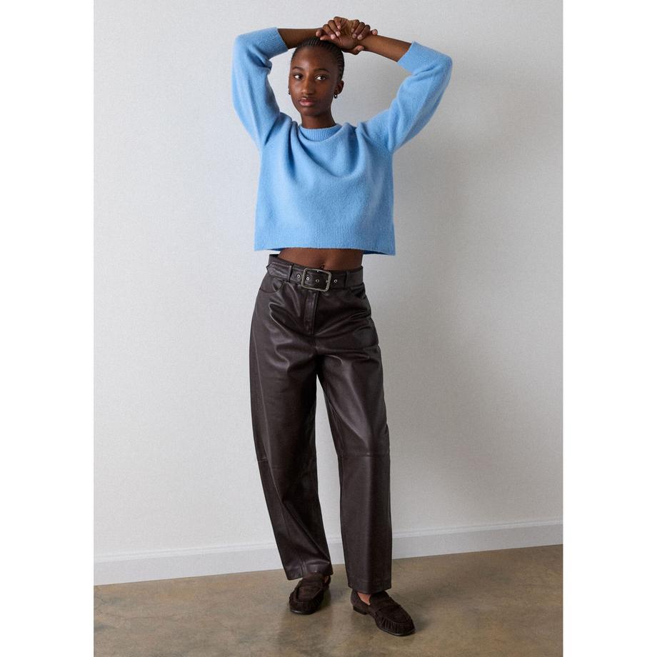 Whistles Wool Mix Curved Hem Pullover  