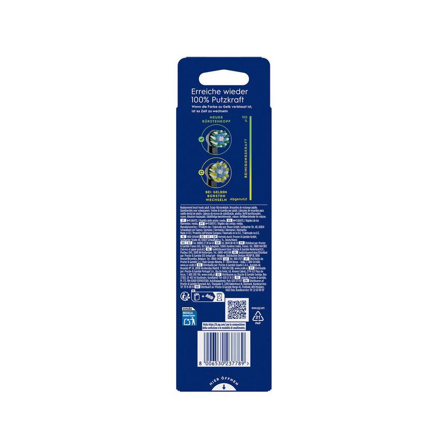 Oral-B Testine di ricambio Pro CrossAction Pro CrossAction Aufsteckbürsten, 4+1 