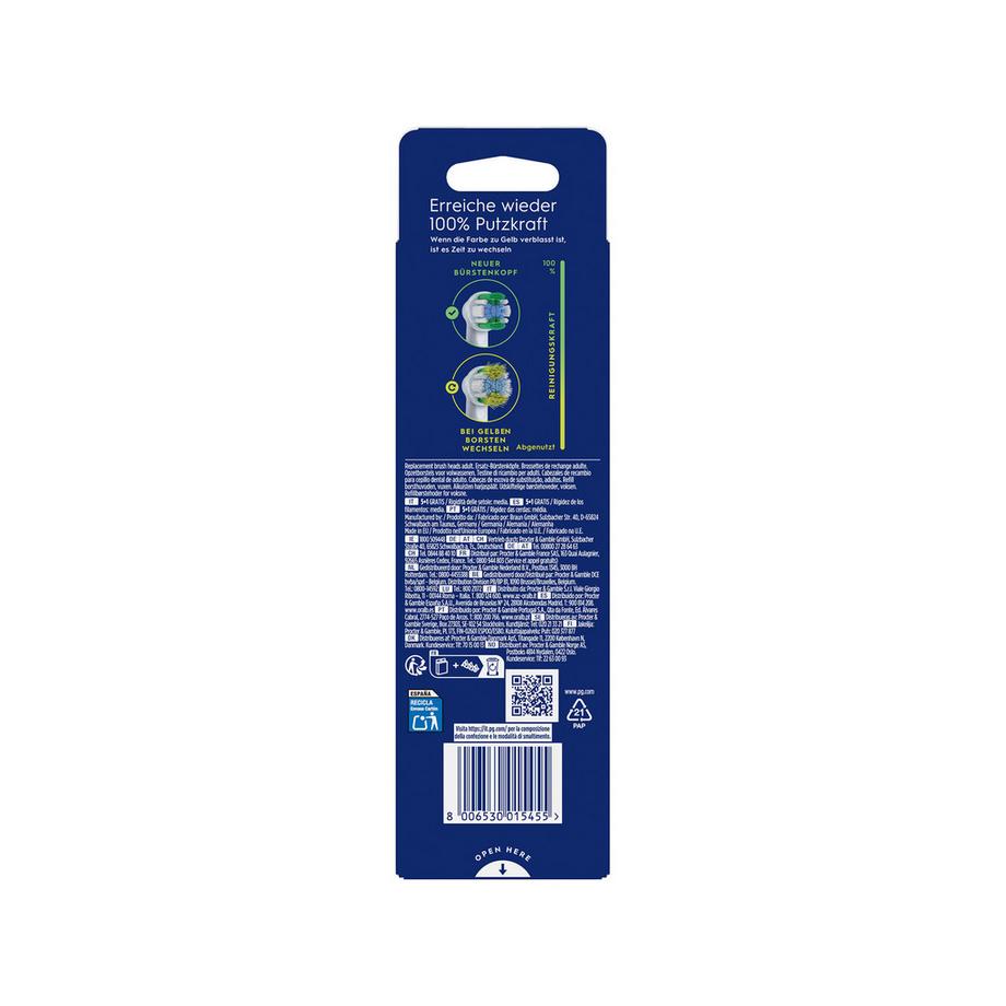 Oral-B Brossettes de rechange Pro Precision Clean Pro Precision Clean Aufsteckbürsten, 5+1 