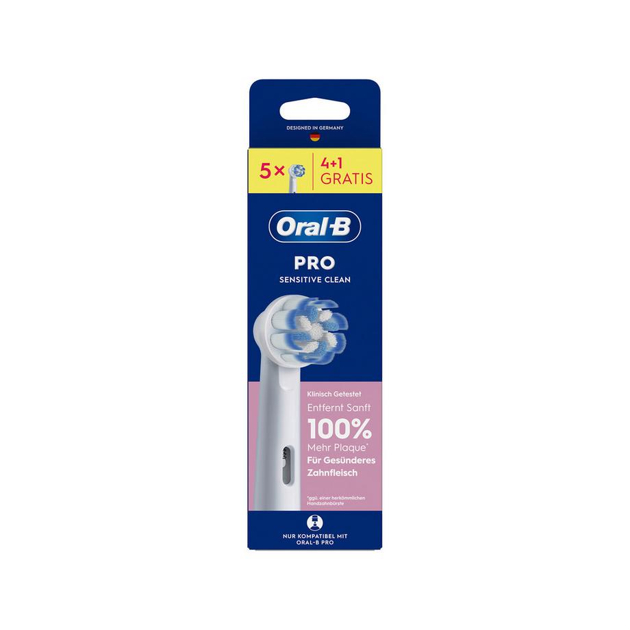 Oral-B Testine di ricambio Pro Sensitive Clean Pro Sensitive Clean Aufsteckbürsten, 4+1 