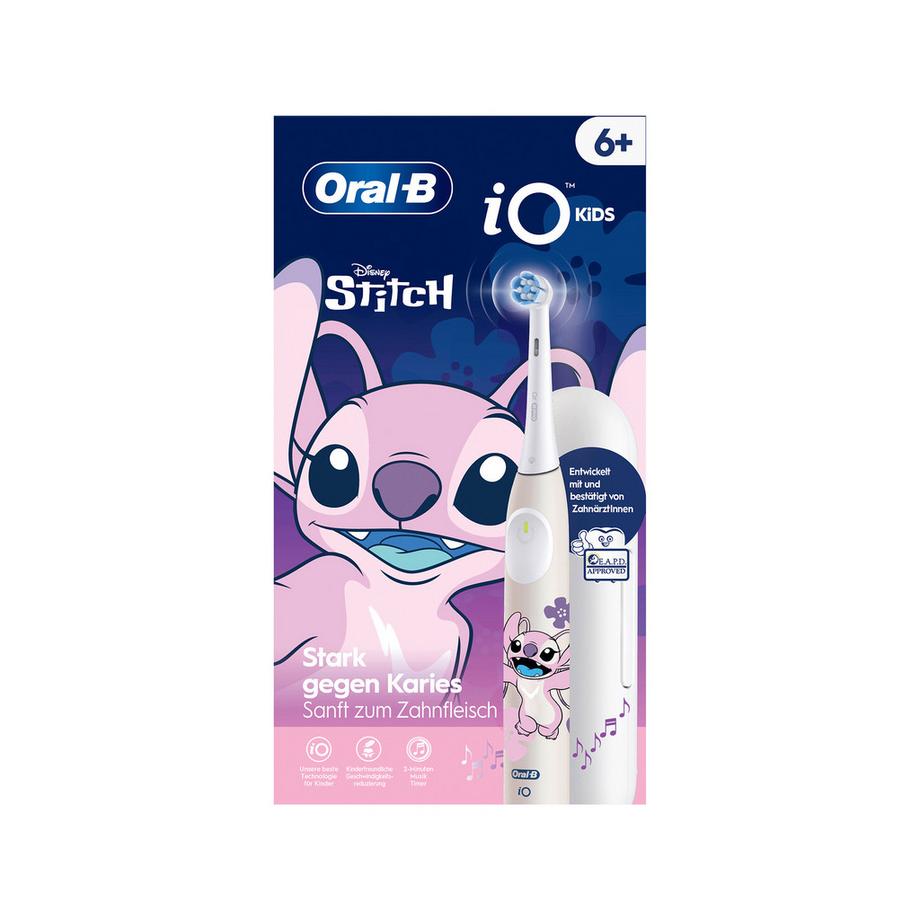 Oral-B iO Kids 6+ Disney Angel - Lilo & Stitch - Elektrische Zahnbürste iO Kids 6+ mit Reiseetui Angel 