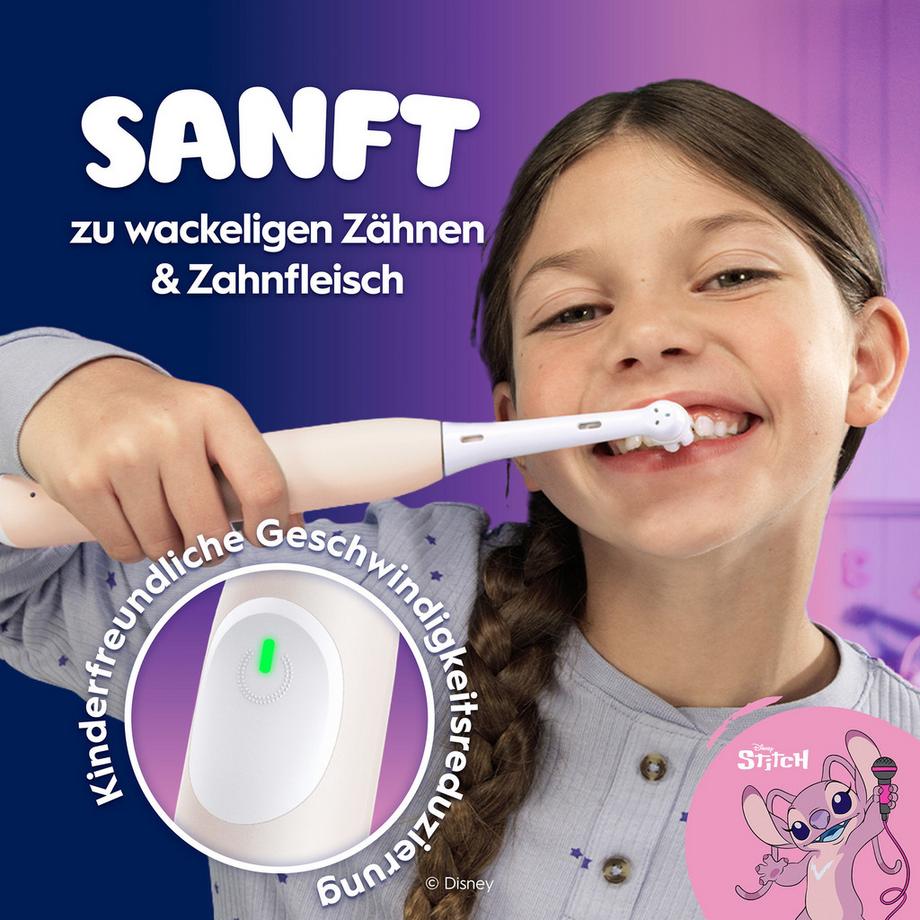 Oral-B iO Kids 6+ Disney Angel - Lilo & Stitch - Elektrische Zahnbürste iO Kids 6+ mit Reiseetui Angel 