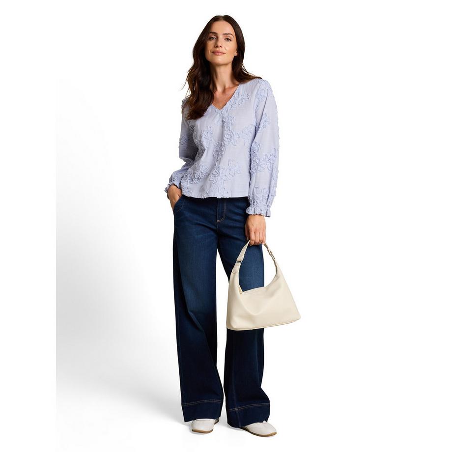 TOM TAILOR Blouse brodée fleurie  