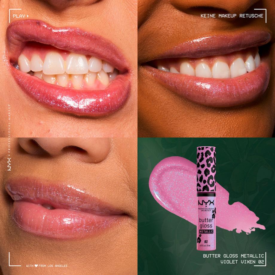 NYX-PROFESSIONAL-MAKEUP  Butter Gloss Metallic Lip Gloss 