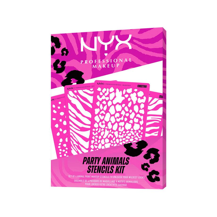 Animal Print Schablonen-Set Vorlagen für Gesichts-, Körper- und Augen-Makeup (4-teilig)