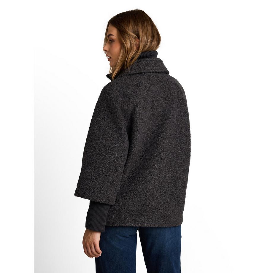 TOM TAILOR Faux Fur Jacke mit Reverskragen  