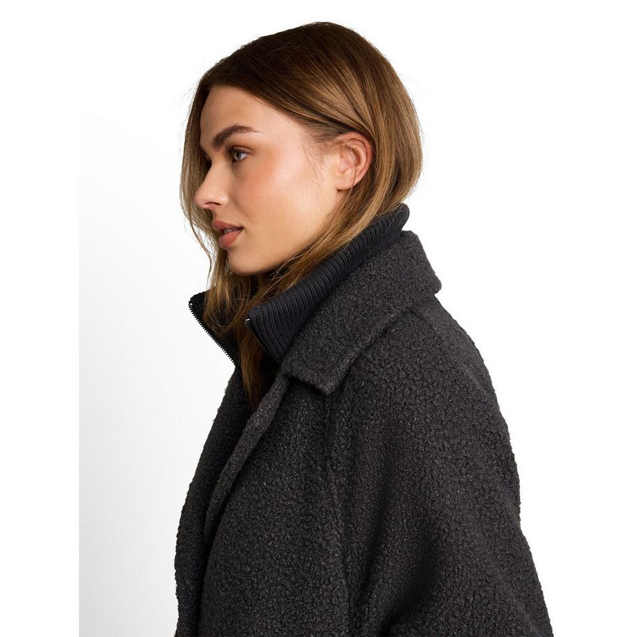 TOM TAILOR Faux Fur Jacke mit Reverskragen  