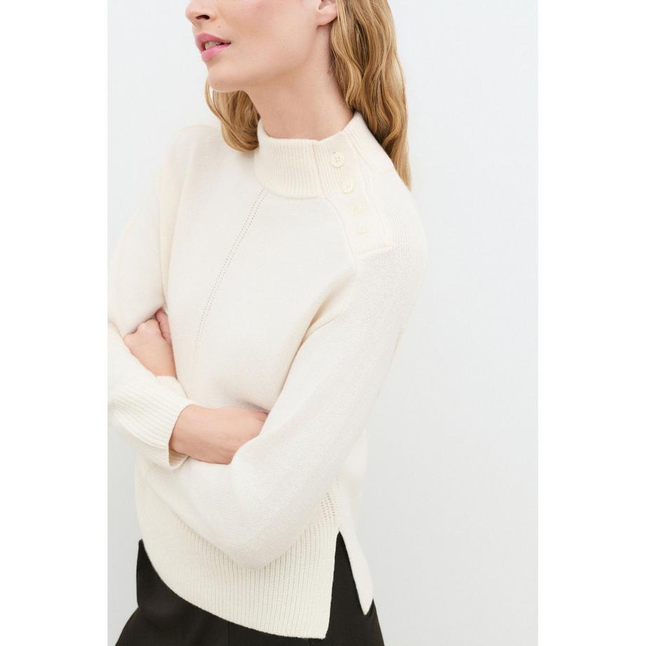 Caroll Pull col roulé avec détails boutons  