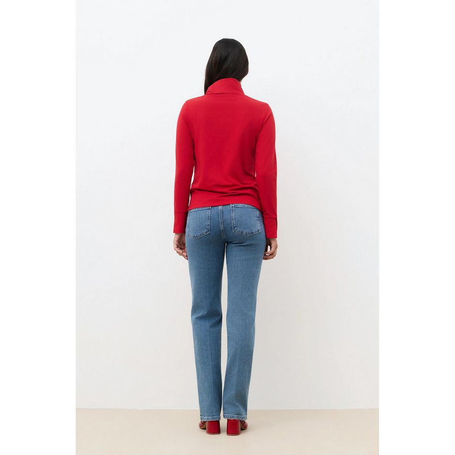 Caroll T-shirt collo alto con polsini bottonati  