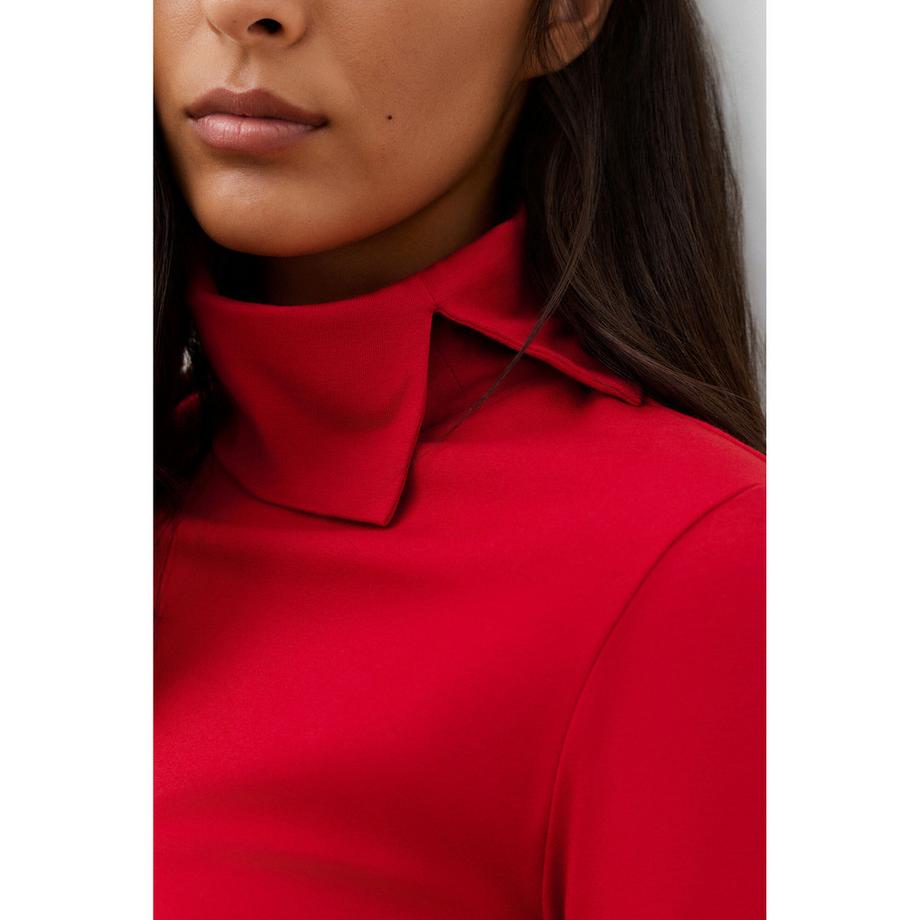 Caroll T-shirt collo alto con polsini bottonati  