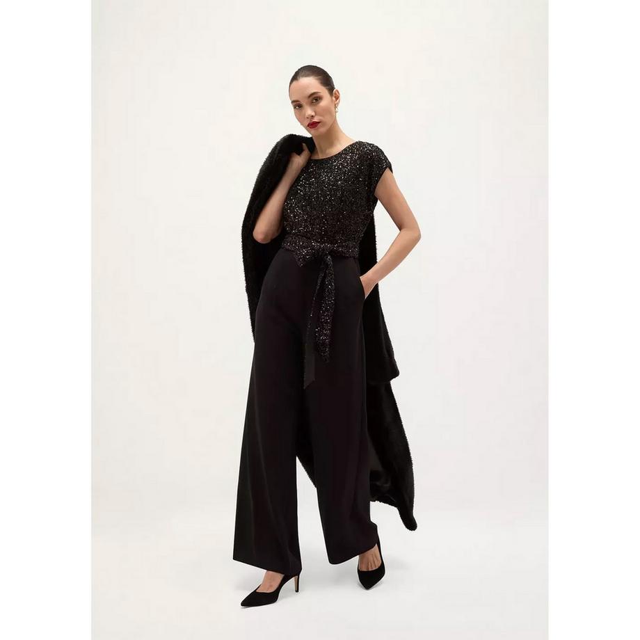 HOBBS Lilah Tuta con top paillettato e gambe larghe  