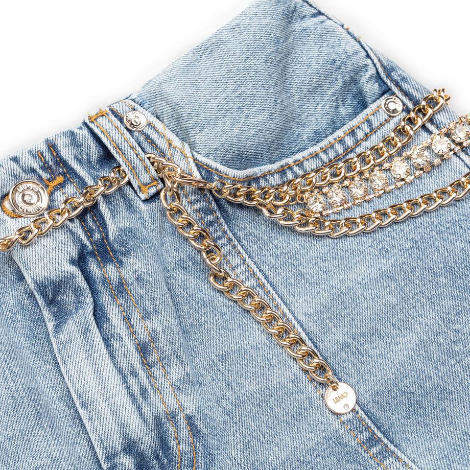 LIU JO Weit geschnittene Jeans mit Ketten-Detail  