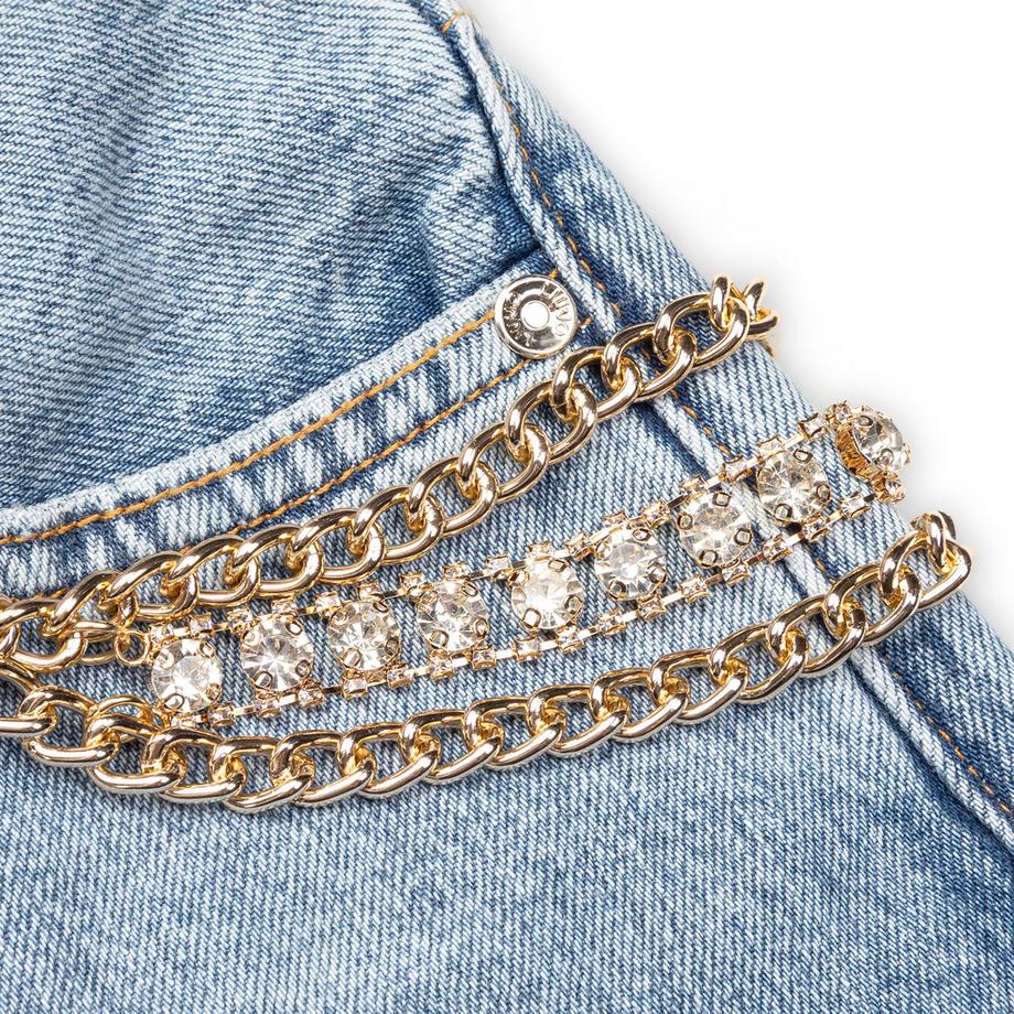 LIU JO Weit geschnittene Jeans mit Ketten-Detail  