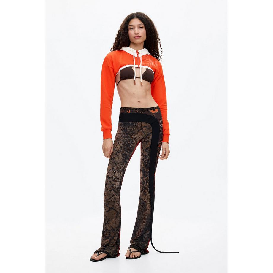 Desigual Pantalon à jambes évasées imprimé  