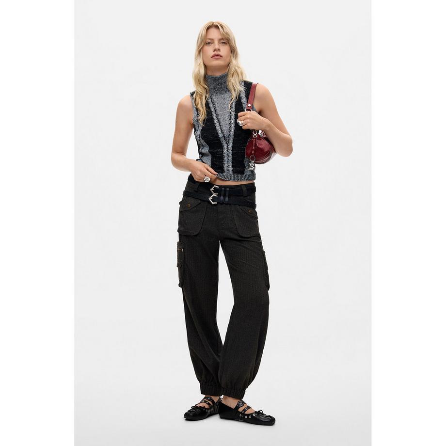 Desigual T-shirt col roulé sans manches  
