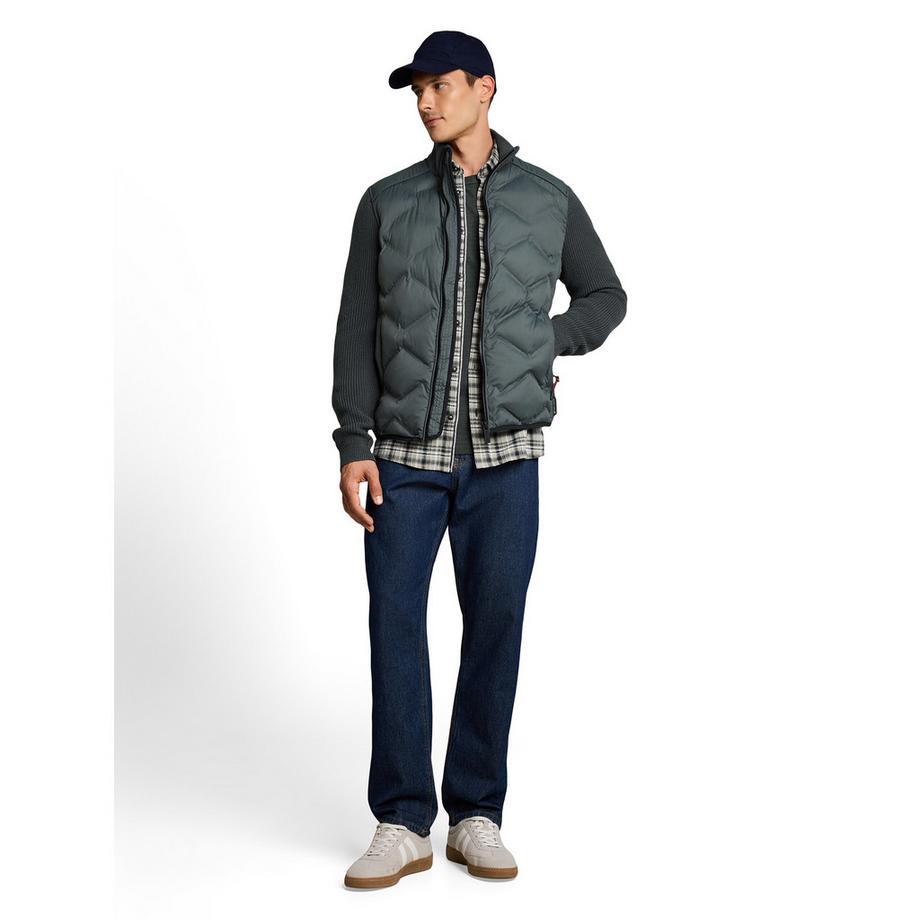 TOM TAILOR Gilet imbottito con maniche a maglia  
