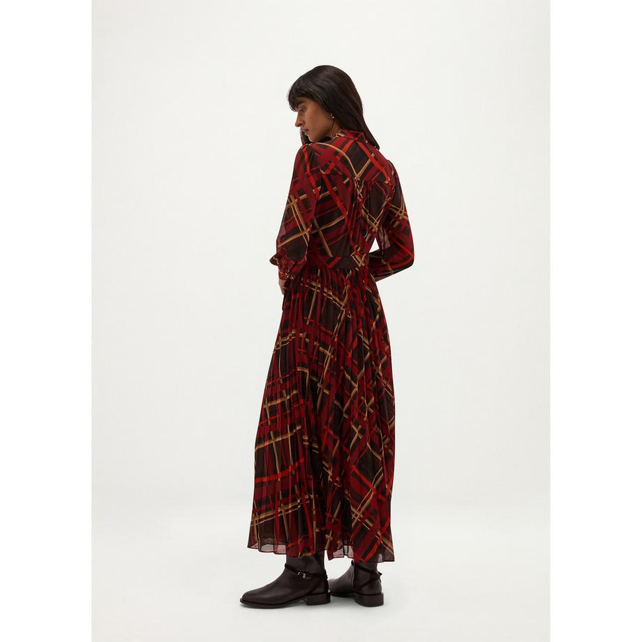 HOBBS Vestito Ophelia a maniche lunghe con stampa a quadri  