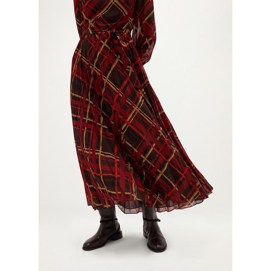 HOBBS Vestito Ophelia a maniche lunghe con stampa a quadri  