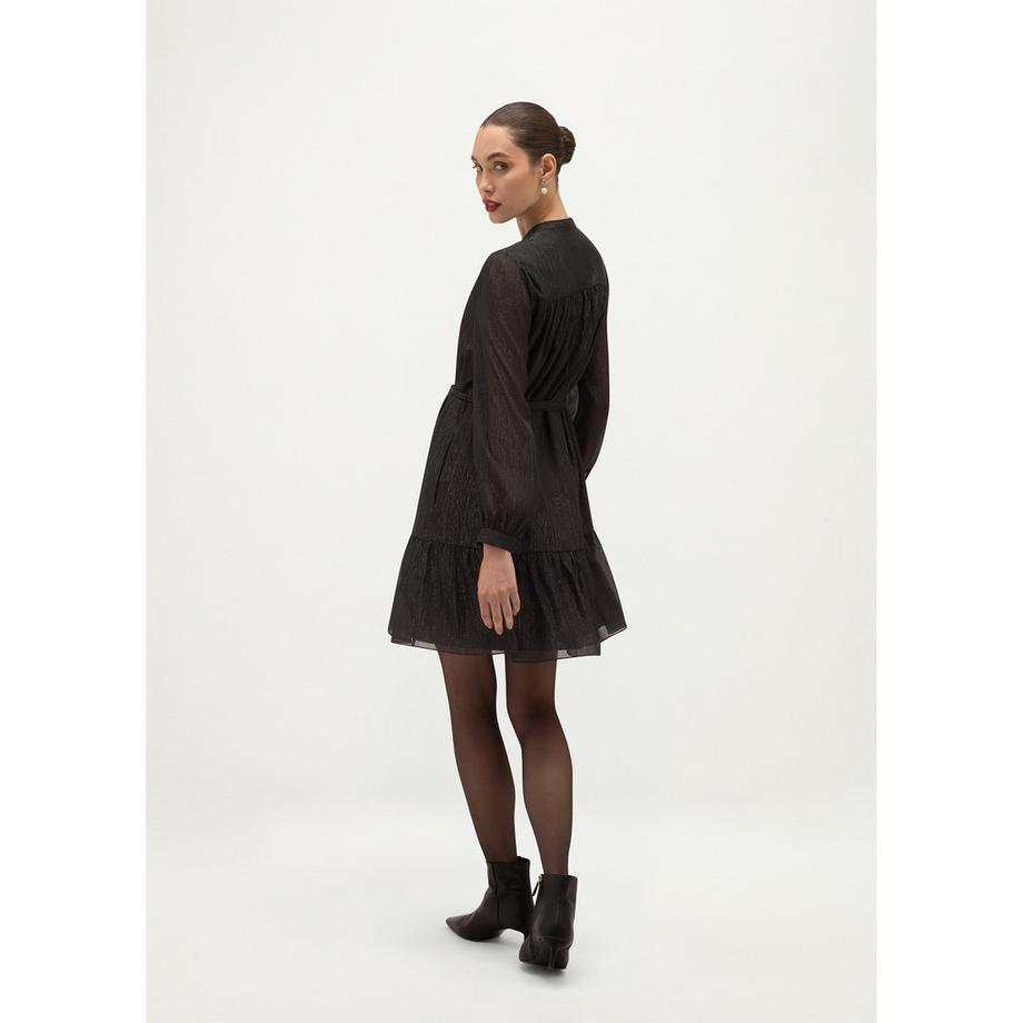 HOBBS Vestito Morena maniche lunghe collo con fiocco e orlo arricciato  