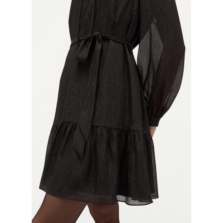 HOBBS Vestito Morena maniche lunghe collo con fiocco e orlo arricciato  