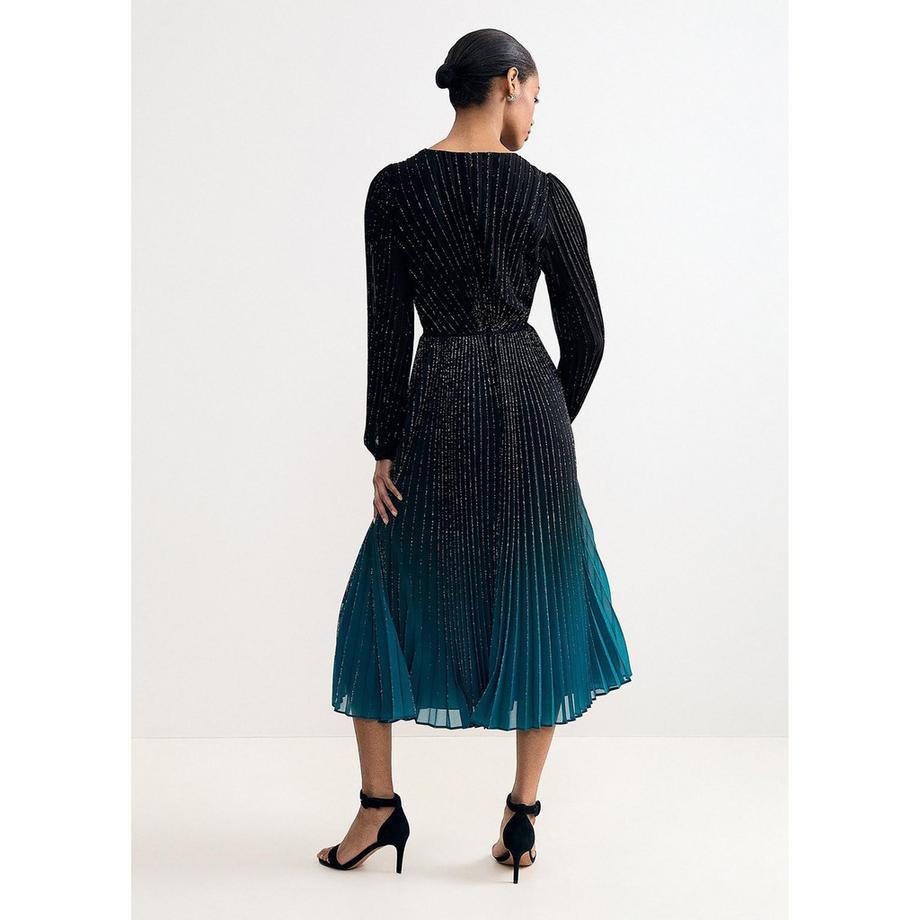 Phase Eight Simara Langarm Plissé Wrap Kleid  