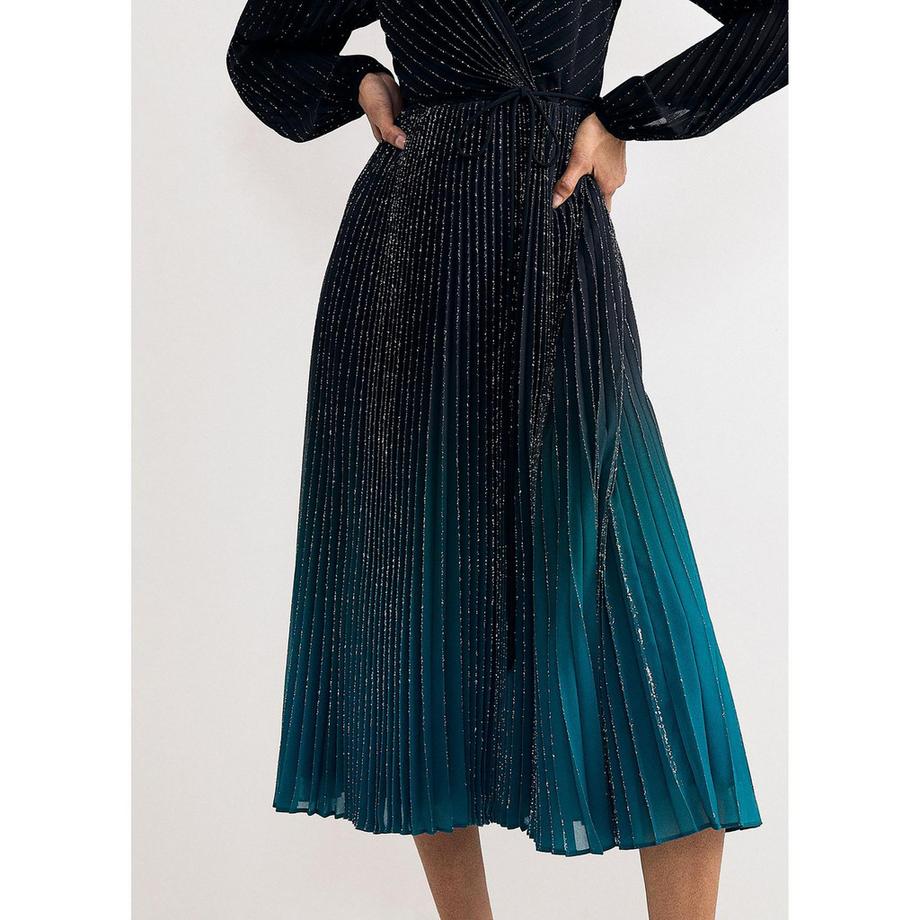 Phase Eight Simara Langarm Plissé Wrap Kleid  