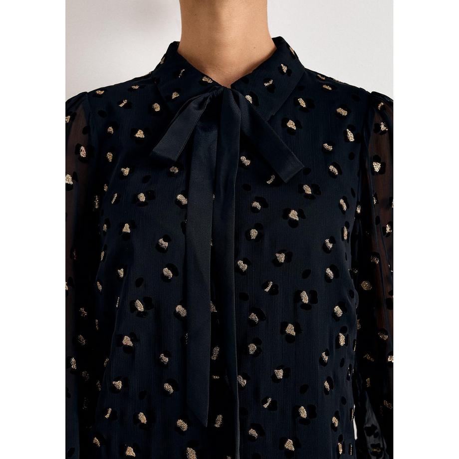 Phase Eight Vestito Ines a pois con collo a fiocco  