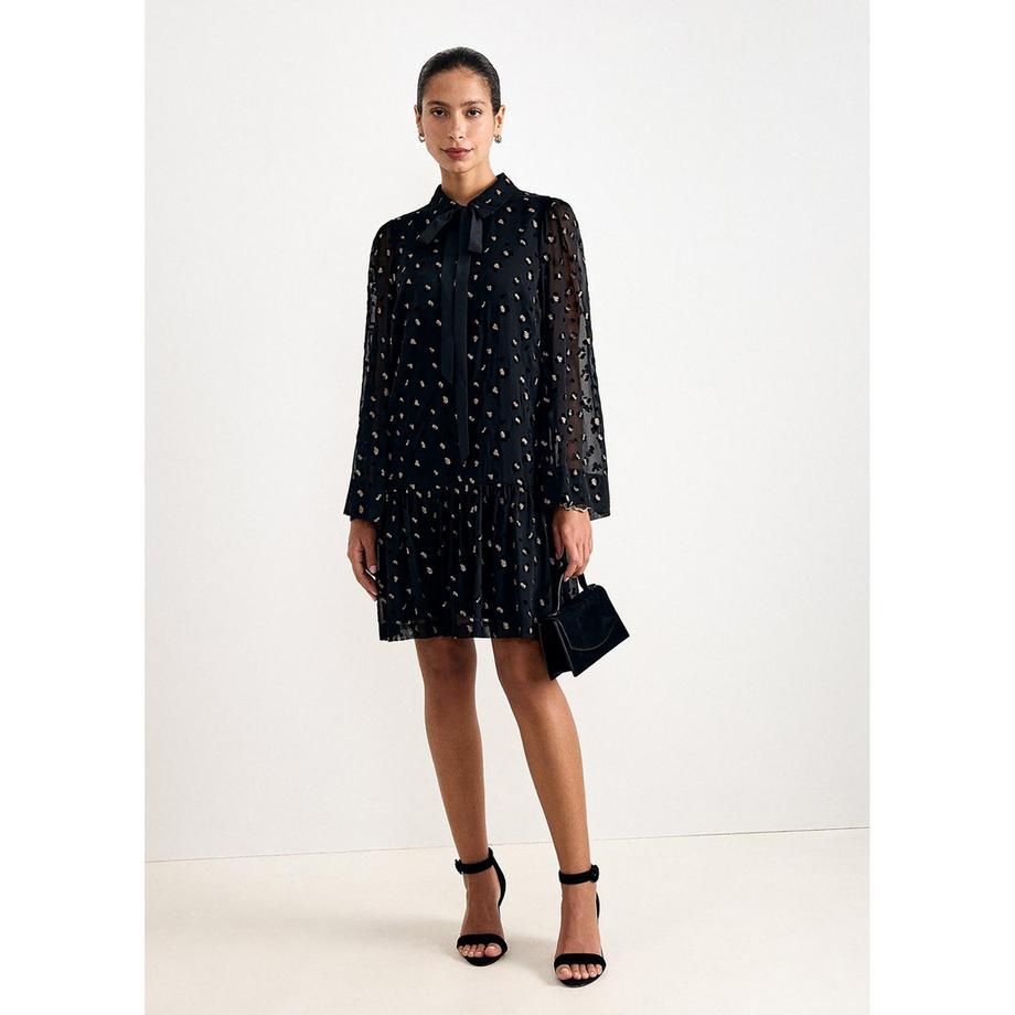 Phase Eight Vestito Ines a pois con collo a fiocco  